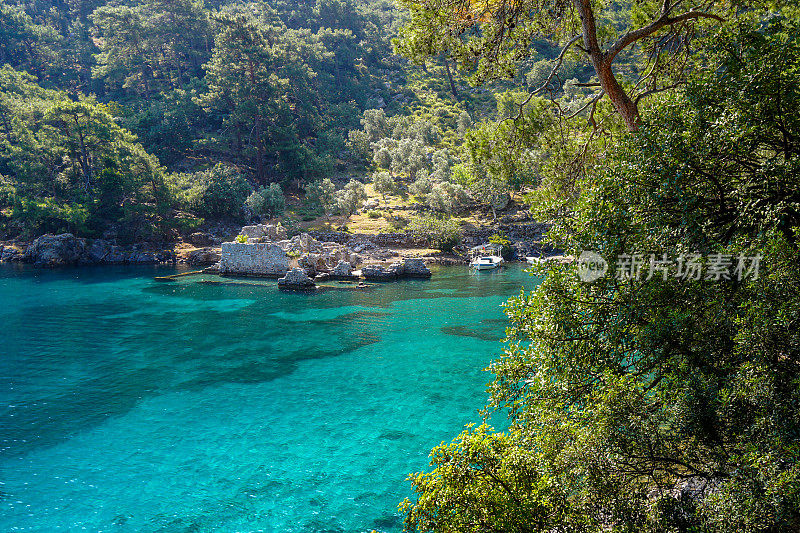 克利奥帕特拉巴斯湾Göcek, Fethiye，土耳其。